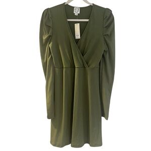 NWT Blue Rain Francescas Green Long Sleeve Mini Dress M